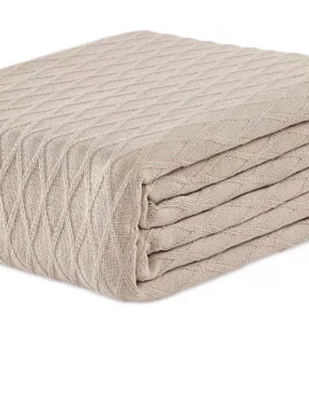 Lauren Ralph Lauren King Size Cotton Blanket Taupe